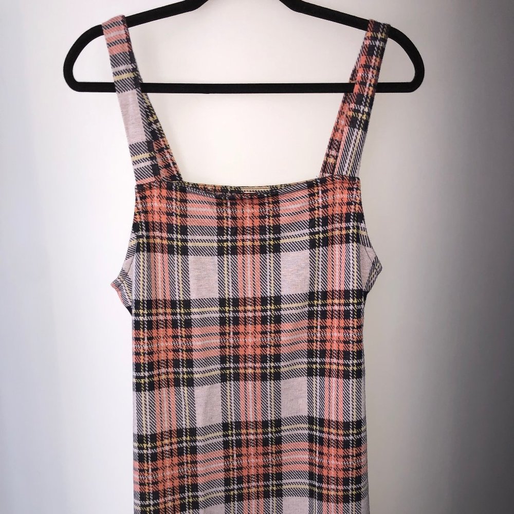 White, Pink, Red Plaid Jumper